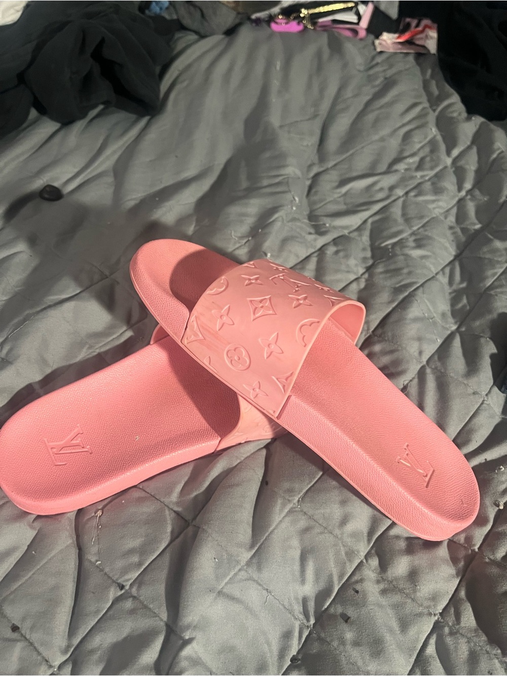 Louis Vuitton Sandals Waterfront Mules Peach Salmon Pool Slides Lv 10